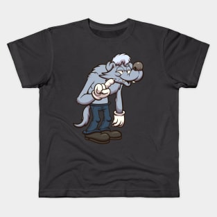 Cute Grey Werewolf Kids T-Shirt